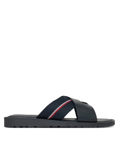 TH Ciabatte in pelle con nastro logato desert sky - Scarpe Uomo