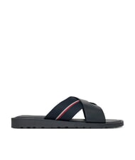 TOMMY HILFIGER TH Ciabatte in pelle con nastro logato desert sky - Scarpe Uomo - 2