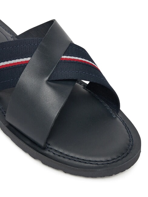 TH Ciabatte in pelle con nastro logato desert sky - Scarpe Uomo