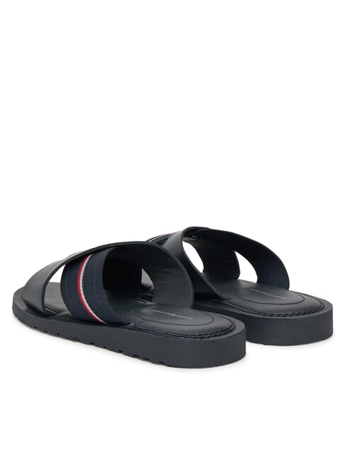 TH Ciabatte in pelle con nastro logato desert sky - Scarpe Uomo