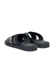 TOMMY HILFIGER TH Ciabatte in pelle con nastro logato desert sky - Scarpe Uomo - 5