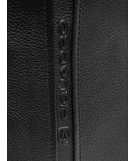PIQUADRO X1 Zaino monospalla in pelle Nero - Tracolle Uomo - 3