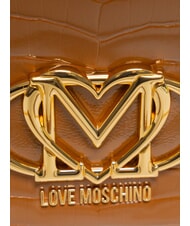 LOVE MOSCHINO CROCO Convertible Borsetta a spalla / a tracolla cammello2 - Borse Donna - 3