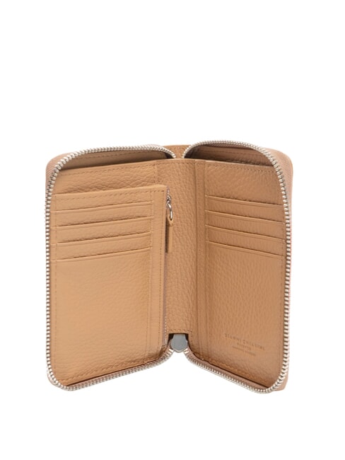 GRAIN Portafoglio in pelle zip around clay - Portafogli Donna