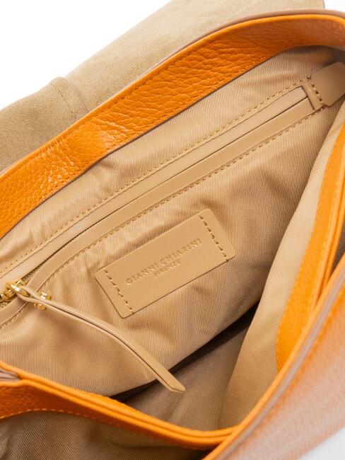 HELENA ROUND Borsa piccola in pelle a tracolla spice - Borse Donna