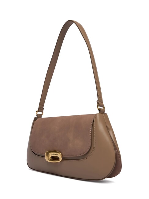 SUEDED ENGRAVED Borsa a spalla desert taupe - Borse Donna
