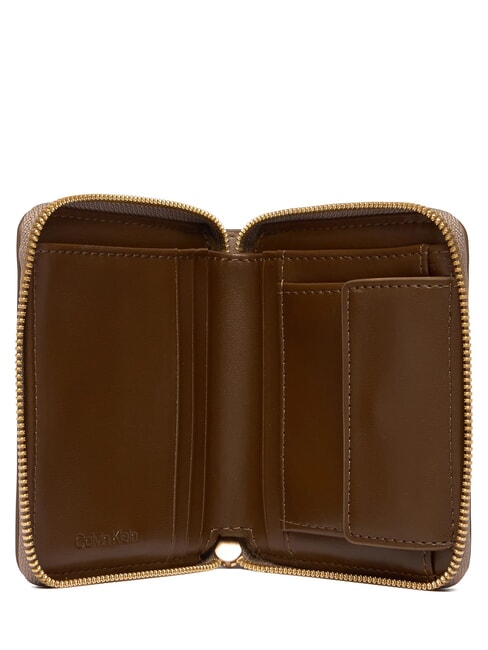 EMBOSSED LOGO Portafoglio Zip Around Small desert taupe - Portafogli Donna