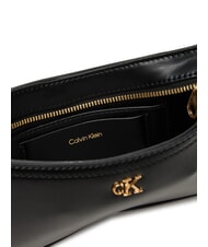 CALVIN KLEIN HARDWARE MONOGRAM Borsa a spalla black / antique light gold - Borse Donna - 4
