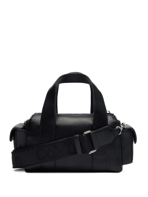 SIGNATURE LOGO STRAP Borsa a mano, con tracolla black / old silver - Borse Donna