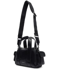 CALVIN KLEIN SIGNATURE LOGO STRAP Borsa a mano, con tracolla black / old silver - Borse Donna - 3