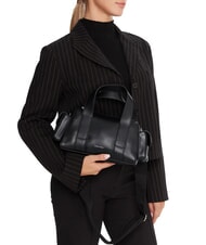 CALVIN KLEIN SIGNATURE LOGO STRAP Borsa a mano, con tracolla black / old silver - Borse Donna - 5