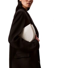 CALVIN KLEIN BOLD MONOGRAM Borsa a tracolla lily white - Borse Donna - 4