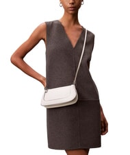 CALVIN KLEIN ENGRAVED Borsetta a tracolla lily white - Borse Donna - 4