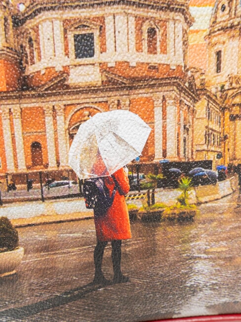 YESBAG Borsa shopping media a spalla rome raining - Borse Donna