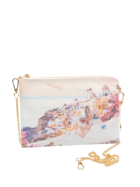 YESBAG Pochette con tracolla metallica greece sunset - Borse Donna