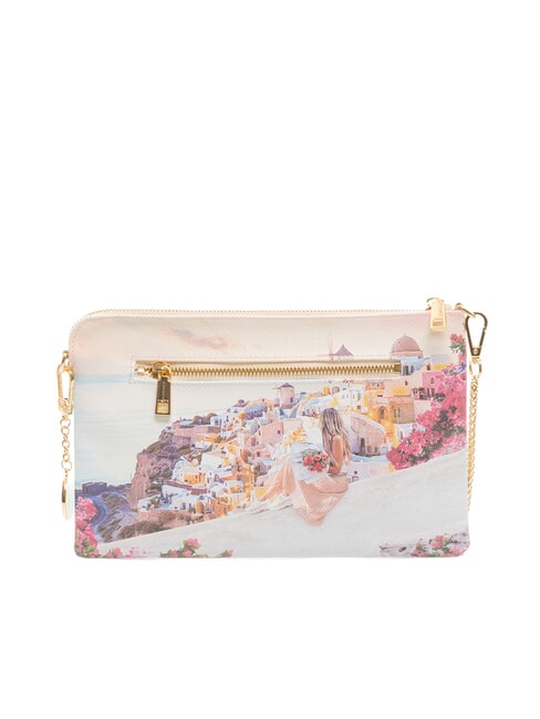 YESBAG Pochette con tracolla metallica greece sunset - Borse Donna