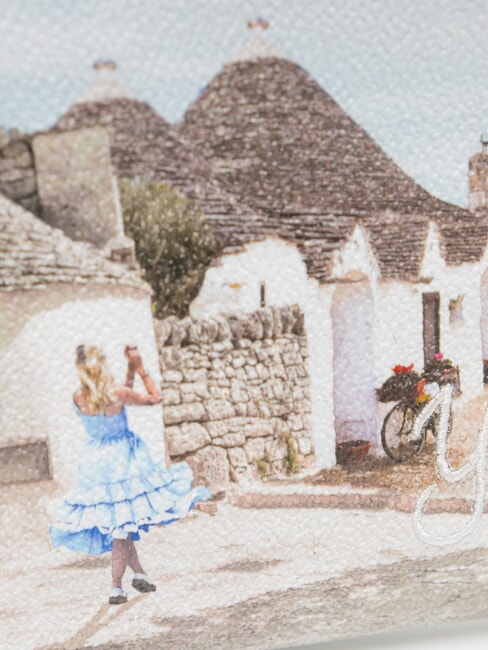 YESBAG Pochette con tracolla metallica alice in trulli - Borse Donna