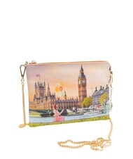 YNOT YESBAG Pochette con tracolla metallica yellow flower - Borse Donna - 2