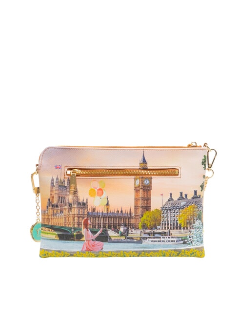 YESBAG Pochette con tracolla metallica yellow flower - Borse Donna
