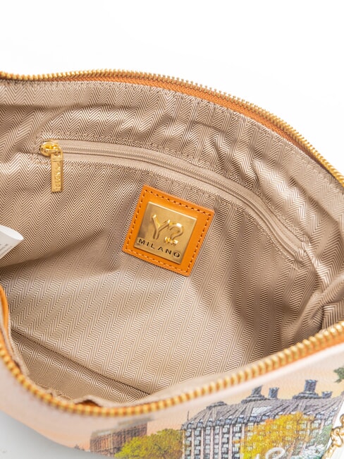 YESBAG Pochette con tracolla metallica yellow flower - Borse Donna