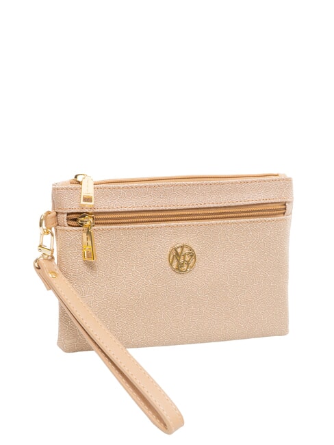 LUX Pochette con polsierina e tasca caramel - Borse Donna