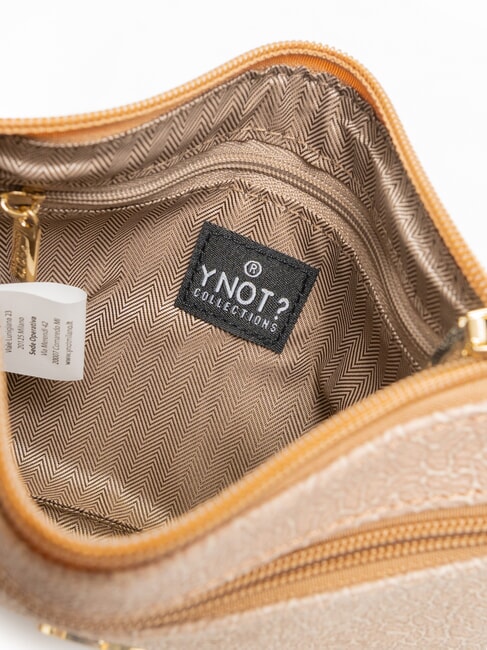 LUX Pochette con polsierina e tasca caramel - Borse Donna