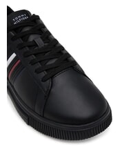 TOMMY HILFIGER MODERN CUPSOLE STRIPES Sneakers in pelle black - Scarpe Uomo - 3