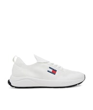 TOMMY HILFIGER THJ KNITTED Sneakers in tessuto ecru - Scarpe Uomo - 2