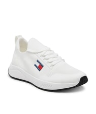 TOMMY HILFIGER THJ KNITTED Sneakers in tessuto ecru - Scarpe Uomo - 3