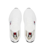 TOMMY HILFIGER THJ KNITTED Sneakers in tessuto ecru - Scarpe Uomo - 4