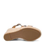 TOMMY HILFIGER TH Sandali pelle alti zeppa espadrillas cognac brown - Scarpe Donna - 6