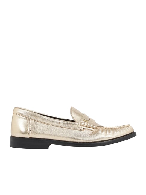 TH METALLIC Mocassini in pelle metallizzata gold - Scarpe Donna