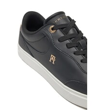 TOMMY HILFIGER ESSENTIAL CHIC COURT Sneakers donna in pelle black - Scarpe Donna - 3