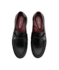 TOMMY HILFIGER TH Mocassino da donna in pelle black - Scarpe Donna - 3