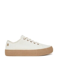 TOMMY HILFIGER TH Sneakers epadrillas in tela ancient white - Scarpe Donna - 2