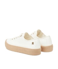 TOMMY HILFIGER TH Sneakers epadrillas in tela ancient white - Scarpe Donna - 5