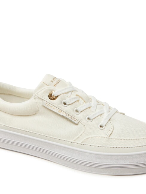ESSENTIAL Sneakers platform in canvas ecru - Scarpe Donna