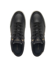 TOMMY HILFIGER ESSENTIAL CHIC COURT Sneakers donna in pelle black - Scarpe Donna - 4