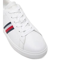 TOMMY HILFIGER ESSENTIAL COURT Sneakers donna in pelle white - Scarpe Donna - 3