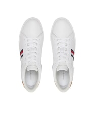 TOMMY HILFIGER ESSENTIAL COURT Sneakers donna in pelle white - Scarpe Donna - 4
