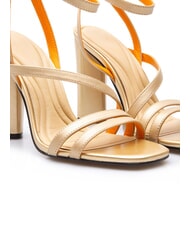 TOMMY HILFIGER TH GOLD BLOCK Sandali alti in pelle gold - Scarpe Donna - 4