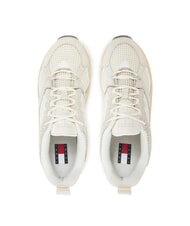 TOMMY HILFIGER ARCHIVE '97 Sneakers runner in pelle e tessuto ivory - Scarpe Donna - 4