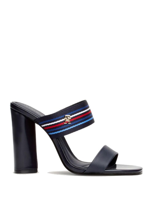 SLIDE Sandali alti con nastro logato space blue - Scarpe Donna