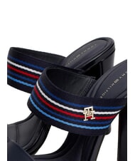 TOMMY HILFIGER SLIDE Sandali alti con nastro logato space blue - Scarpe Donna - 4