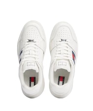 TOMMY HILFIGER BROOKLYN ESSENTIAL Sneakers donna in pelle ecru - Scarpe Donna - 4