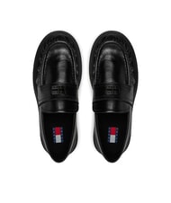 TOMMY HILFIGER TJW ORIGIN LOAFER Mocassini donna in pelle black - Scarpe Donna - 4