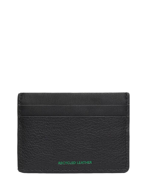 TJ HERITAGE LEATHER Portacard piatto black - Portafogli Uomo