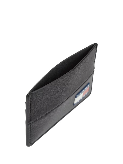 TJ HERITAGE LEATHER Portacard piatto black - Portafogli Uomo