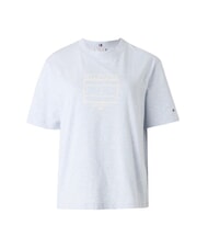 TOMMY HILFIGER OUTLINE FLAG TEE T-shirt a maniche corte regular fit ice blue heather - T-shirt e Top Donna - 4