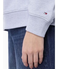 TOMMY HILFIGER OUTLINE FLAG TEE Felpa con cappuccio regular fit ice blue heather - Felpe Donna - 4